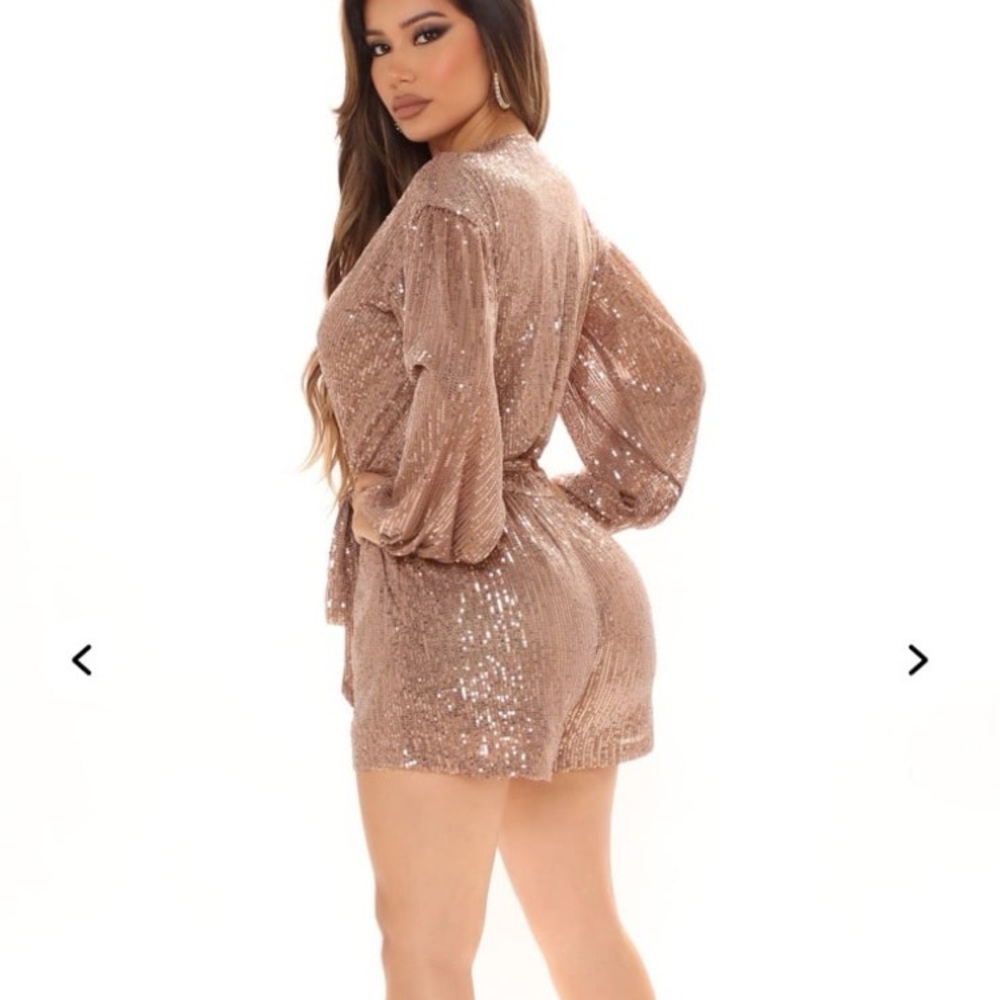 Fashion Nova Glittering Sequin Romper